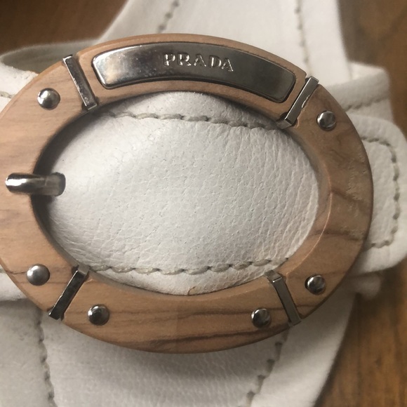 PRADA Heels - VERO CUOIO  | Prada Kitten Heels - Off White | EUC | 3 inch heel - Picture 3 of 8